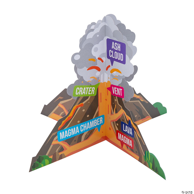 3D Volcanoes with Stickers - 12 Pc. Image
