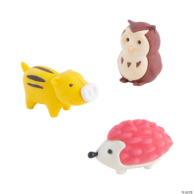 3D Woodland Animal Erasers - 24 Pc. Image