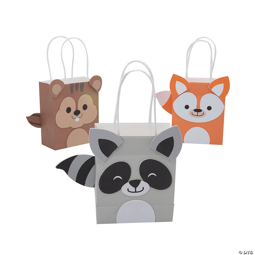 4 1/2" x 5 1/2" Small Woodland Animal Paper Gift Bag Craft Kit - Makes 12 Image