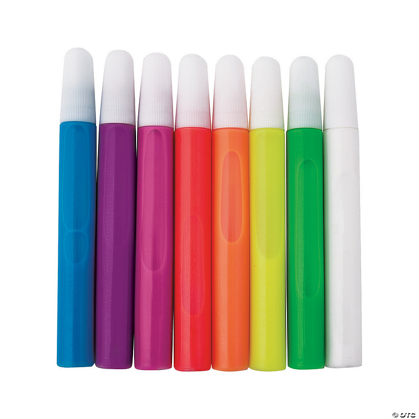 4 3/4" 15ml. 8-Color Bright Neon Suncatcher Paint Pens - 24 Pc. Image