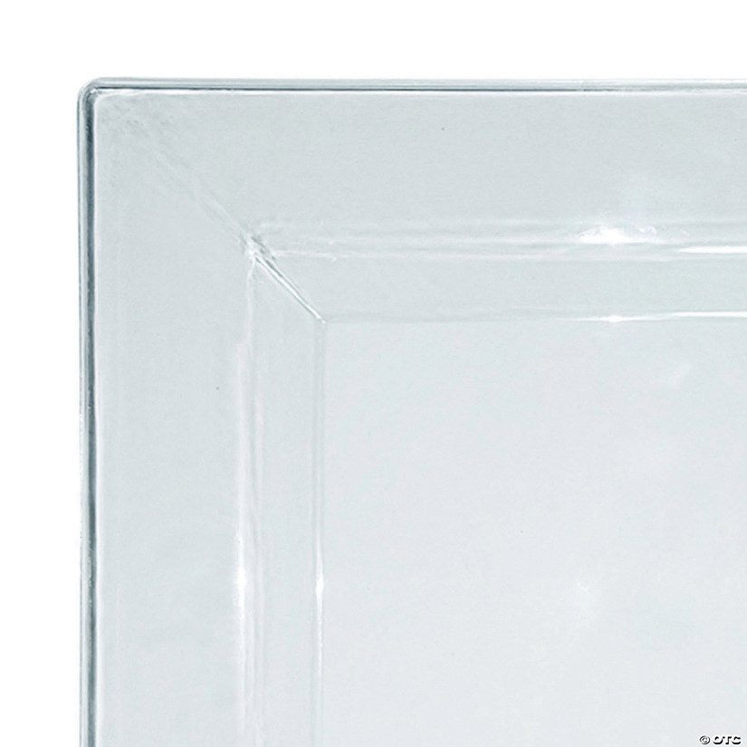 4.5" Clear Square Plastic Pastry Plates (140 Plates) Image