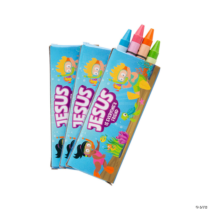 4-Color Under the Sea VBS Crayons - 12 Boxes Image