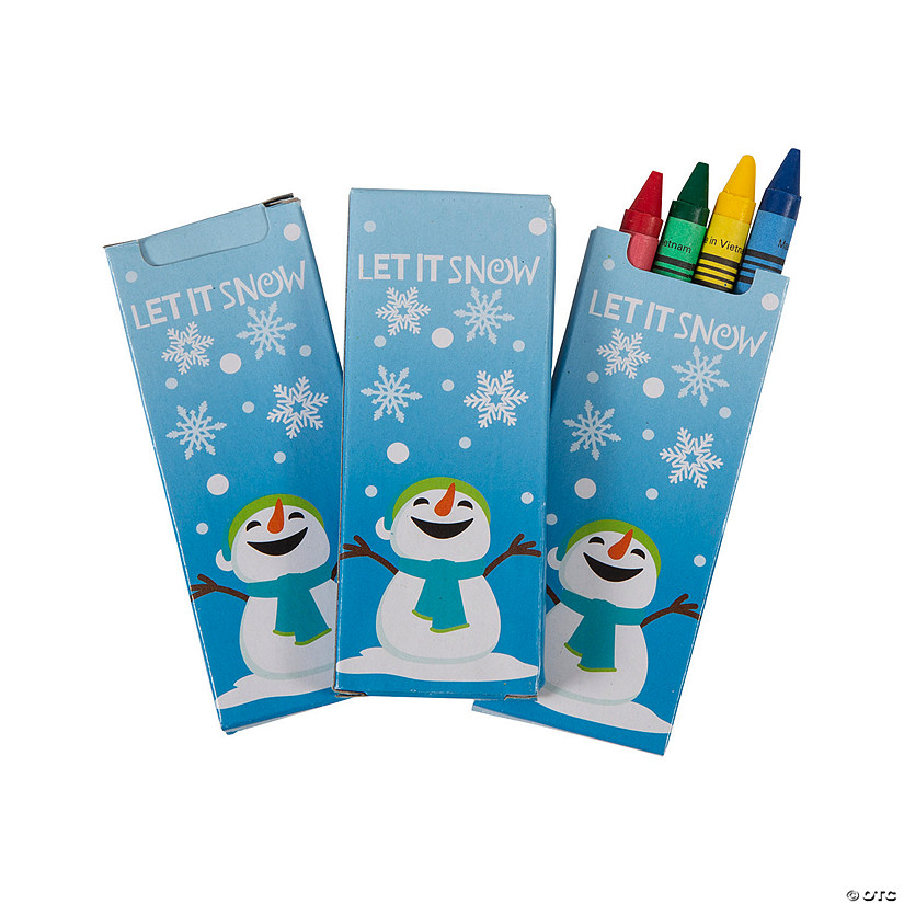 4-Color Winter Crayons - 24 Boxes Image