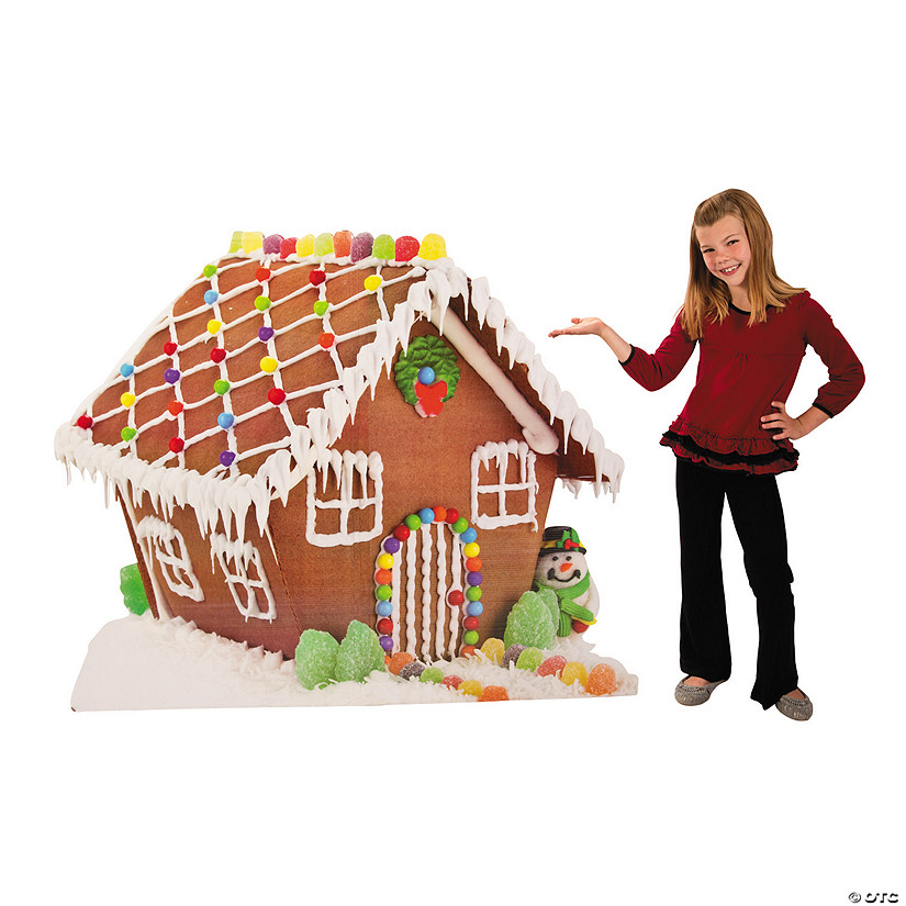 4 Ft. Gingerbread House Cardboard Cutout Stand-Up Image