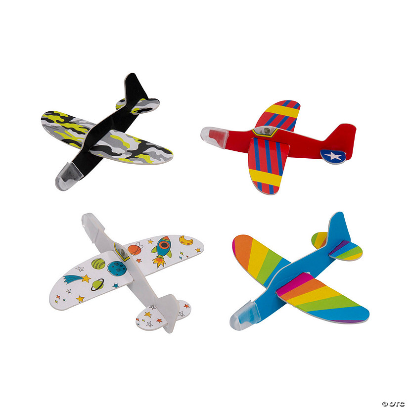 4" x 3 1/2" Bulk 72 Pc. Mini Foam Airplane Gliders Image