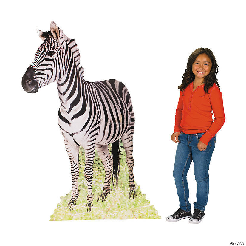 40" Safari Zebra Cardboard Cutout Stand-Up Image