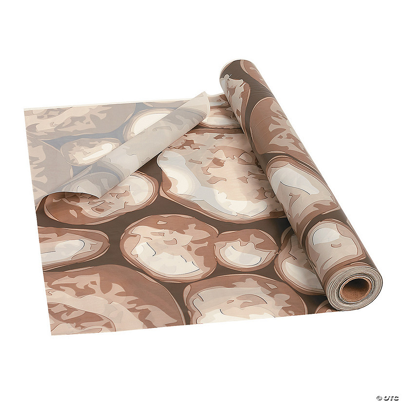 40" x 100 ft. Cobblestone Disposable Plastic Tablecloth Roll Image