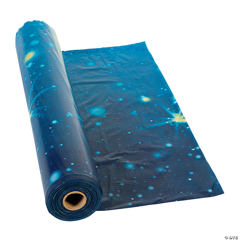 40" x 100 ft. Starry Night Plastic Tablecloth Roll Image