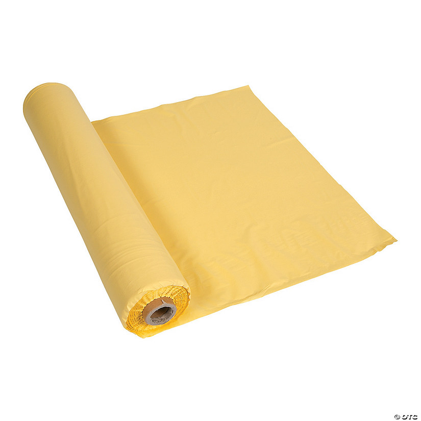 40" x 250 ft. Yellow Extra Long Plastic Tablecloth Roll Image