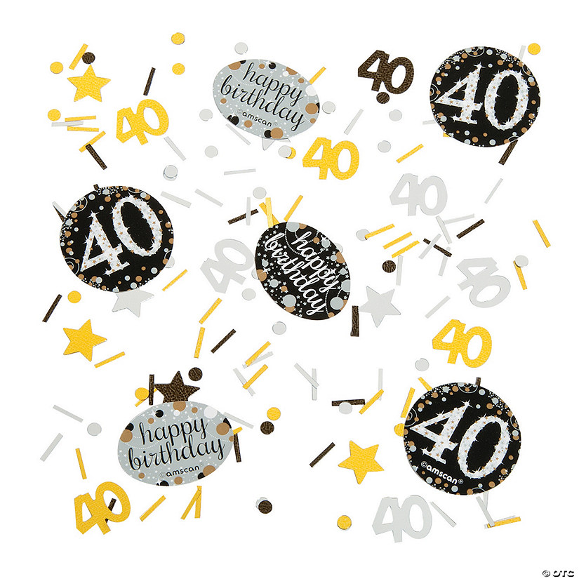 40th Birthday Sparkling Celebration Confetti Image