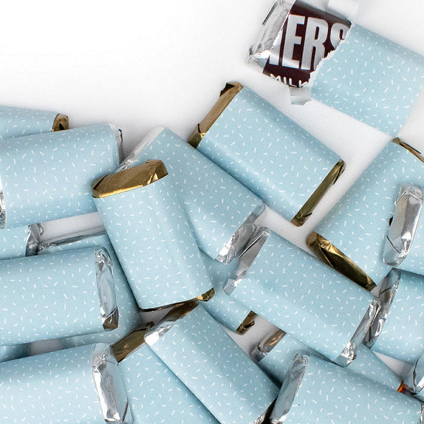 41 Pcs Light Blue Candy Party Favors Hershey's Miniatures Chocolate Image