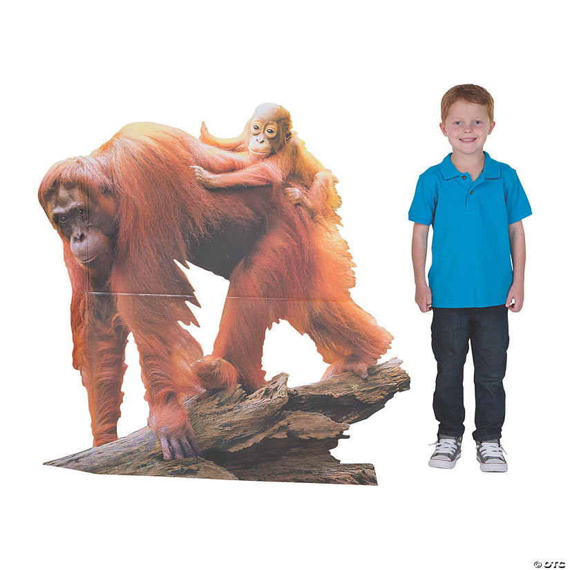 43 1/2" Wild Encounters VBS Orangutan Cardboard Cutout Stand-Up Image