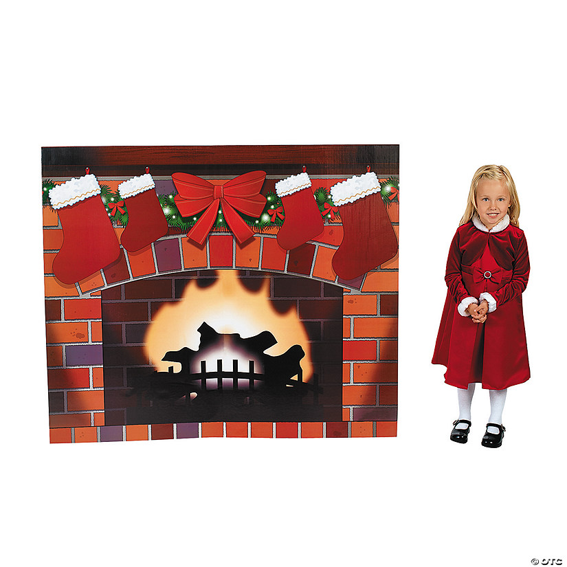 44" Fireplace Cardboard Cutout Stand-Up Image