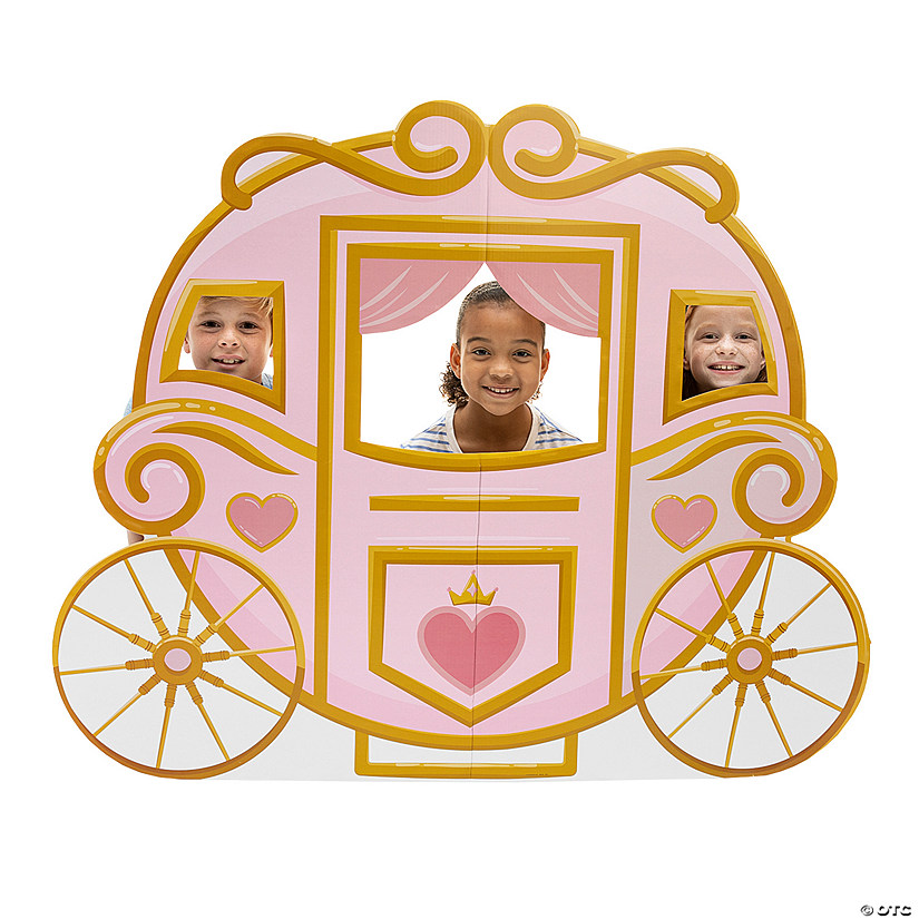 44" Pink Princess Party Carriage Cardboard Cutout Stand-In Stand-Up Image
