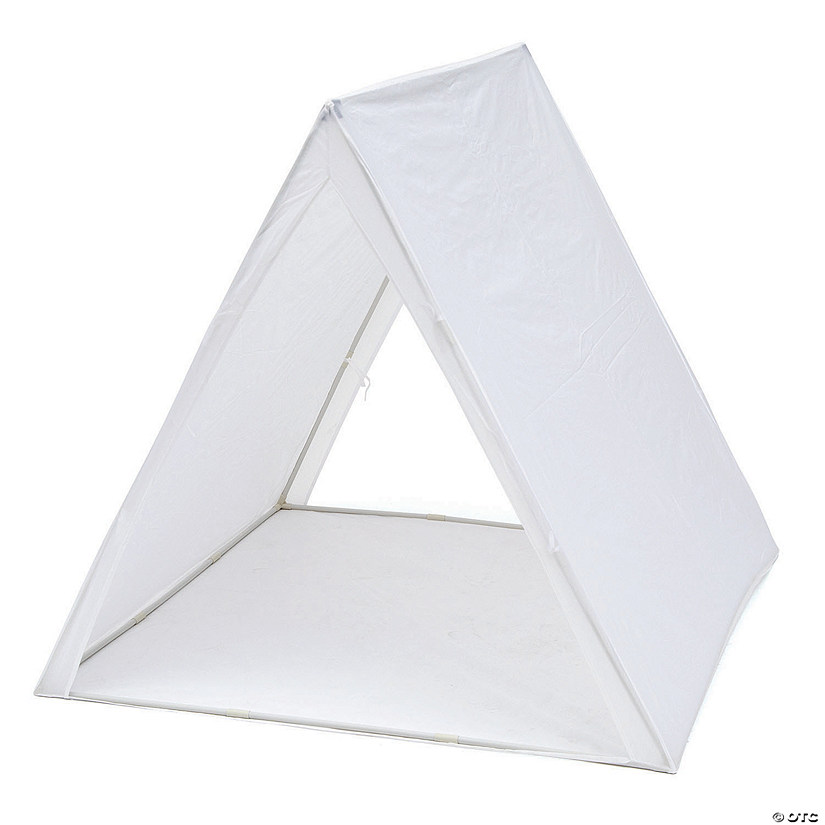 45" x  40" White Nonwoven Indoor Sleepover Teepee Tent Image