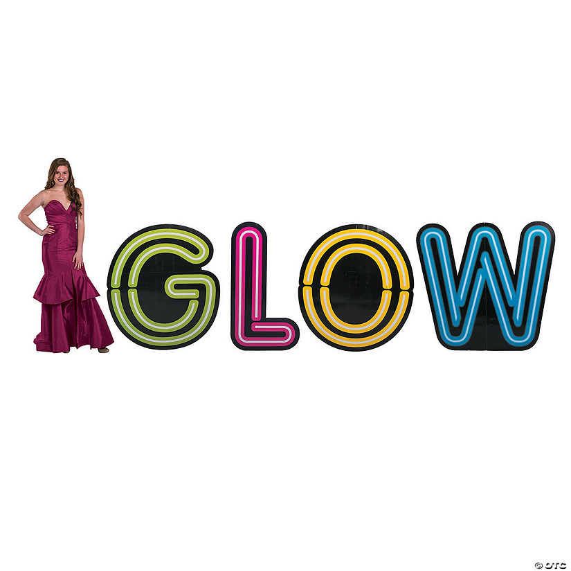 46" Glow Letter Cardboard Cutout Stand-Ups - 4 Pc. Image