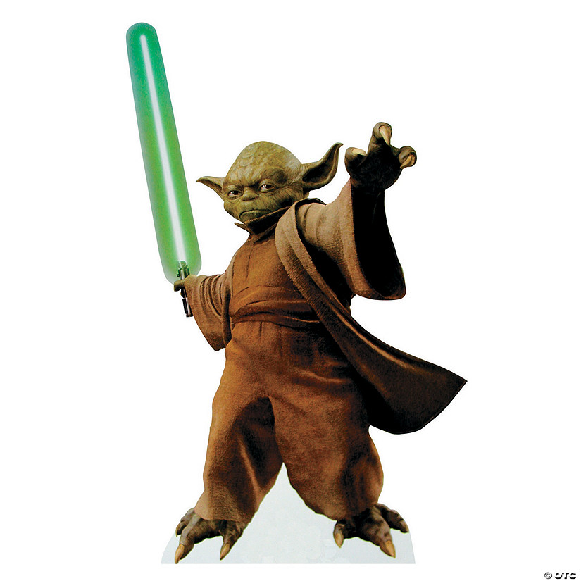 46" Star Wars&#8482;: Episode III Yoda with Lightsaber Life-Size Cardboard Cutout Stand-Up Image