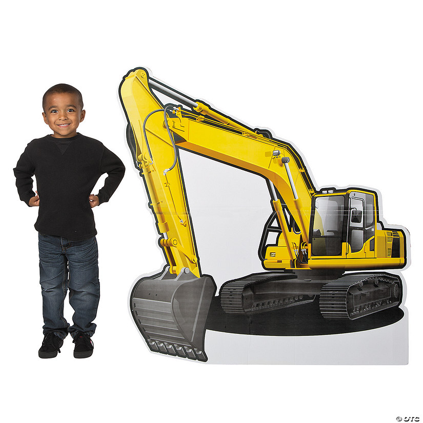 47" Construction Excavator Cardboard Cutout Stand-Up Image