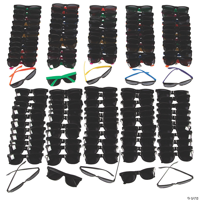 5 1/2" Bulk 120 Pc. Kids Plastic Nomad Sunglasses Assortment Image
