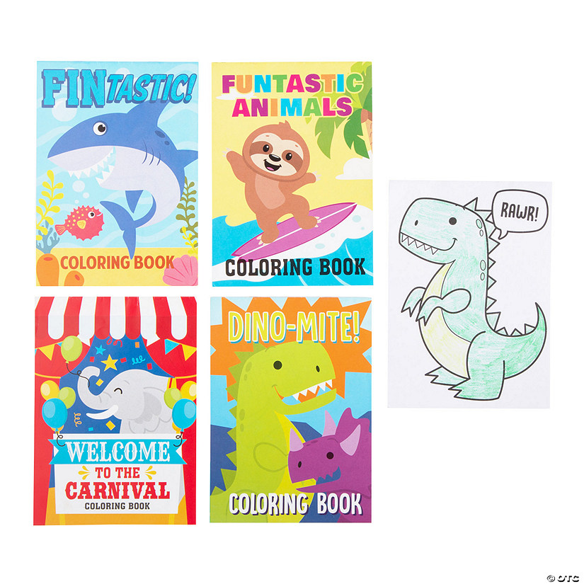 5 1/2" x 8" Bulk 72 Pc. Fun-Tastic Animals Paper Coloring Books Image