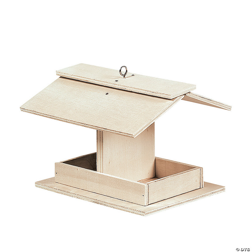 5 3/4" x 4 1/2" DIY Unfinished Wood Bird Feeder Kits - 12 Pc. Image