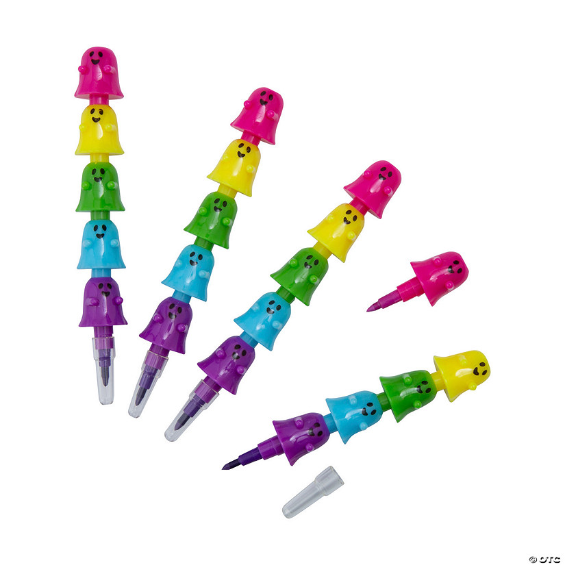 5-Color Ghost Stacking Point Crayons - 12 Pc. Image