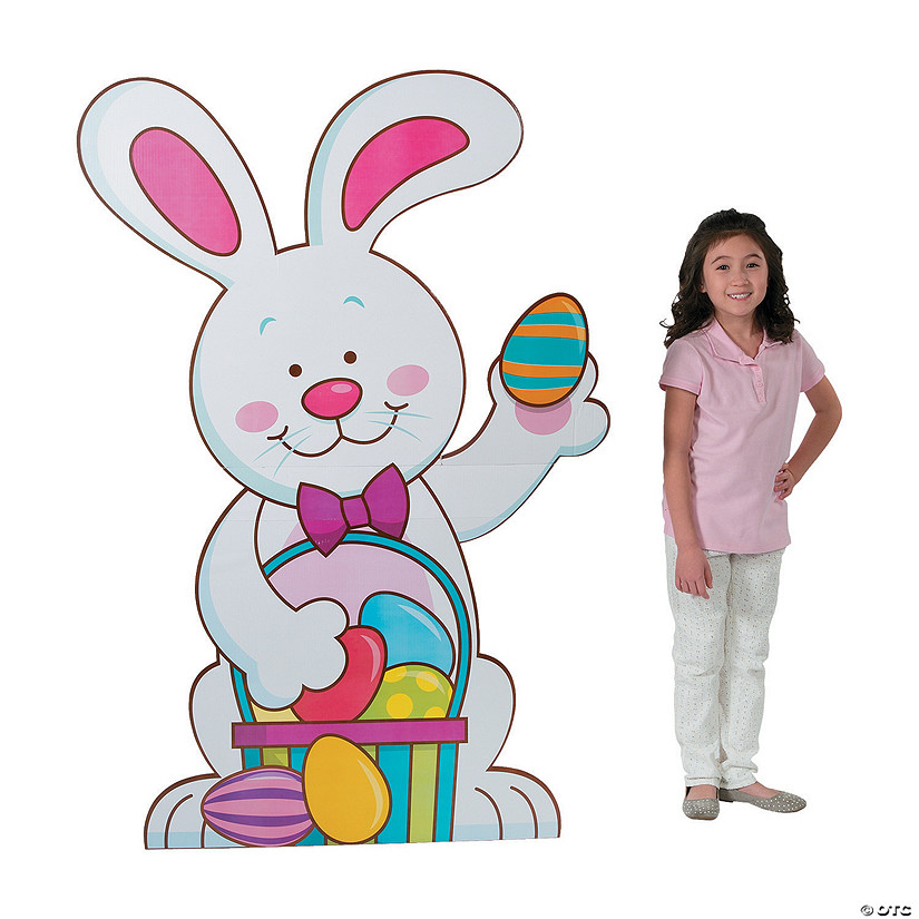 5 Ft. Easter Bunny Cardboard Cutout Stand-Up Image