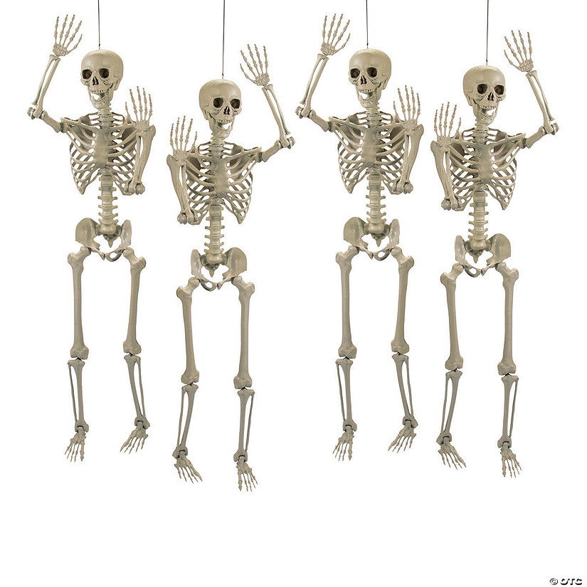 5 Ft. Life Size Posable Skeleton Halloween Decorations - 4 Pc. Image