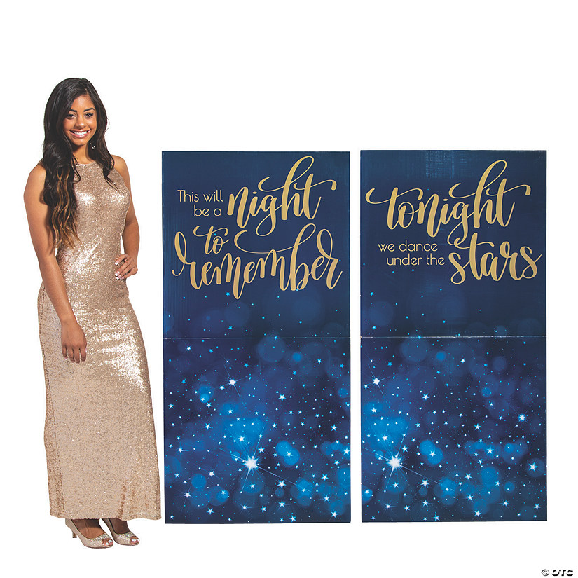 5 Ft. Starry Night Sign Cardboard Cutout Stand-Ups - 2 Pc. Image