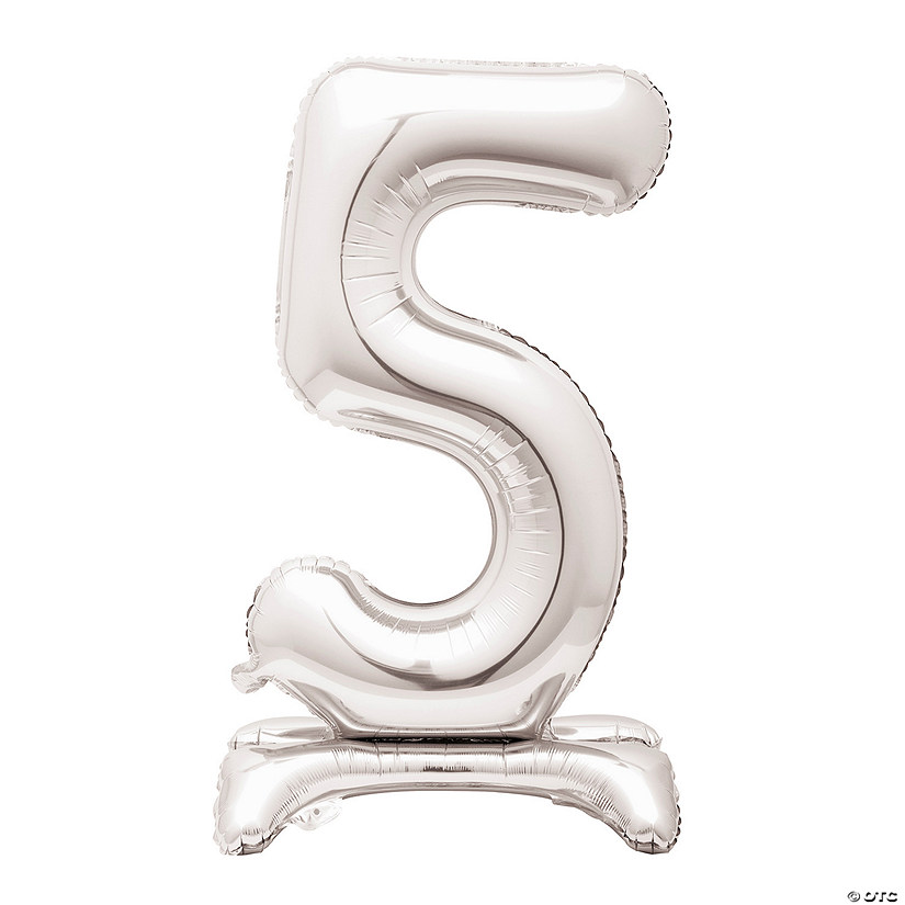 "5"-Shaped 30" Mylar Number Stand-Up Balloon Image