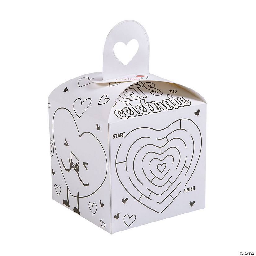 5" x 10 1/2" Wedding Activity Cardstock Treat Boxes - 12 Pc. Image