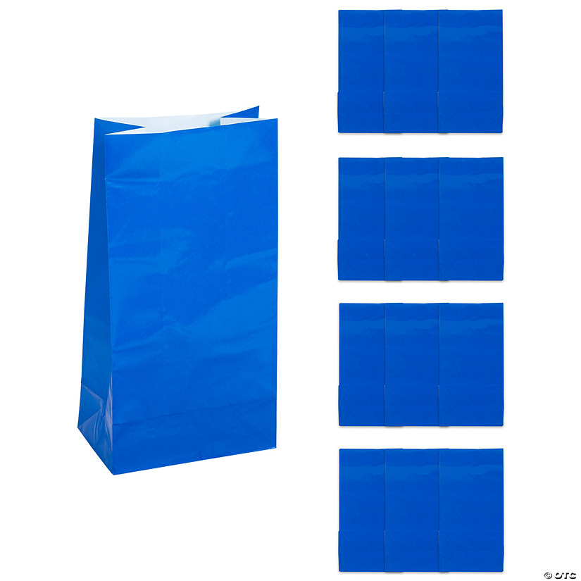 5" x 10" Royal Blue Treat Bags - 12 Pc. Image
