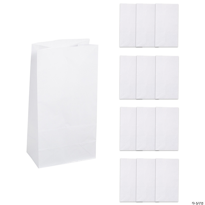 5" x 10" White Treat Bags - 12 Pc. Image