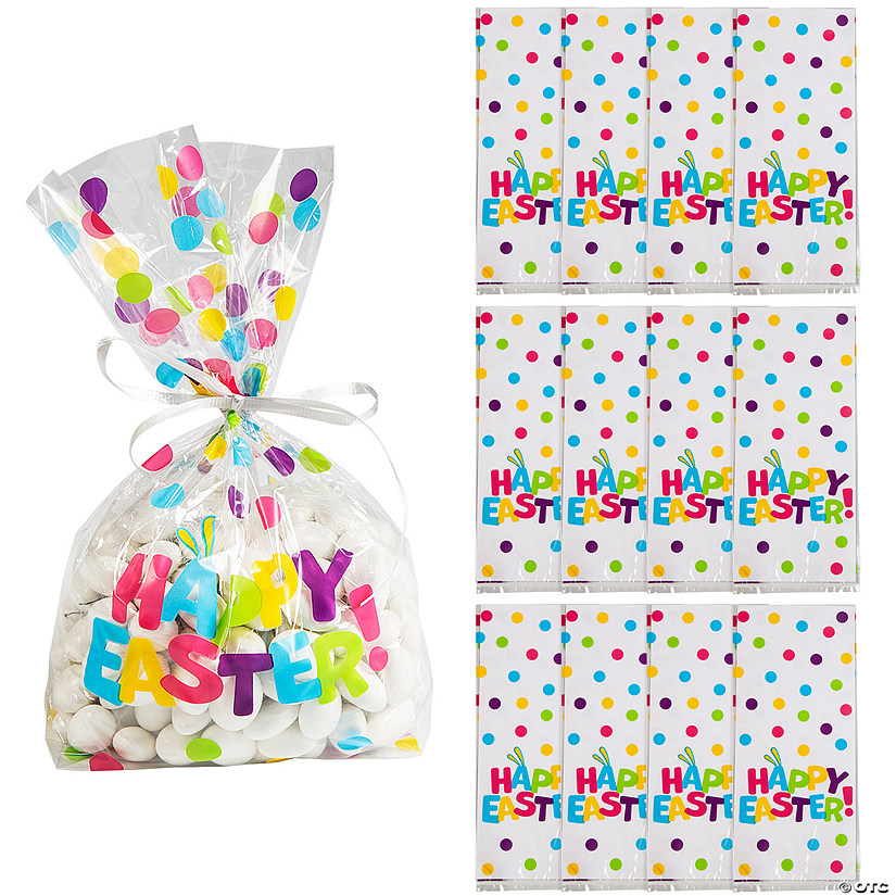 5" x 11 1/2" Happy Easter Cellophane Bags - 12 Pc. Image