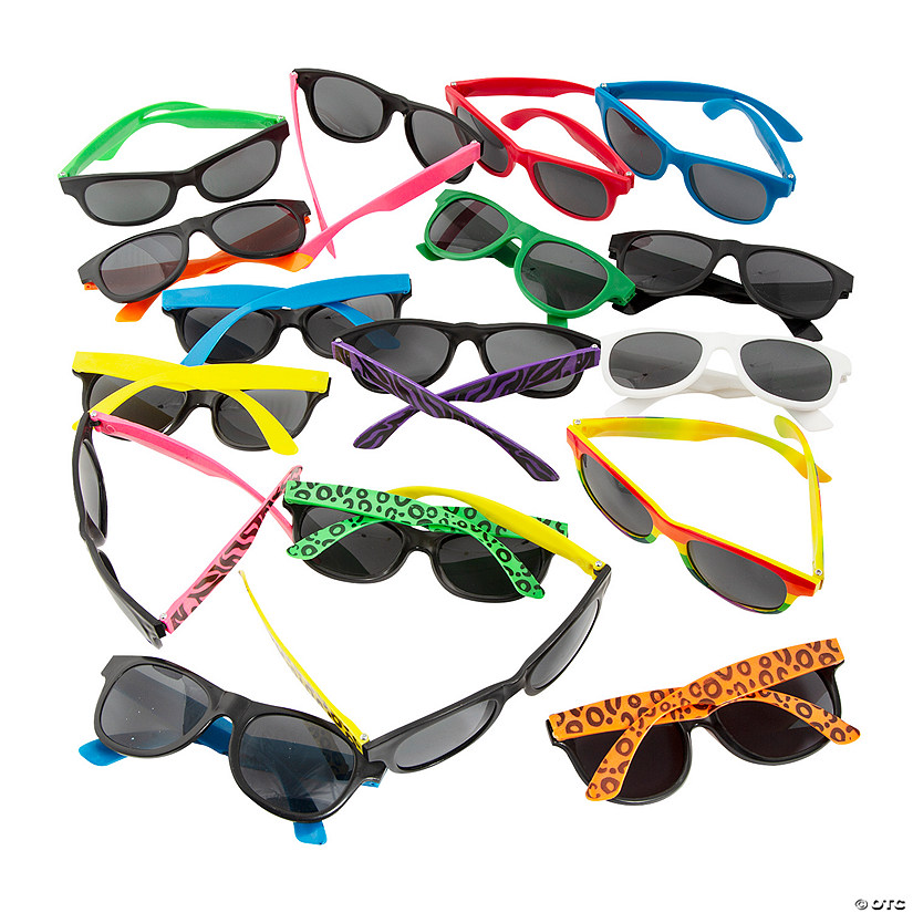5" x 5" Bulk 48 Pc. Adults Solid Colored & Patterned Sunglasses Assortment Image