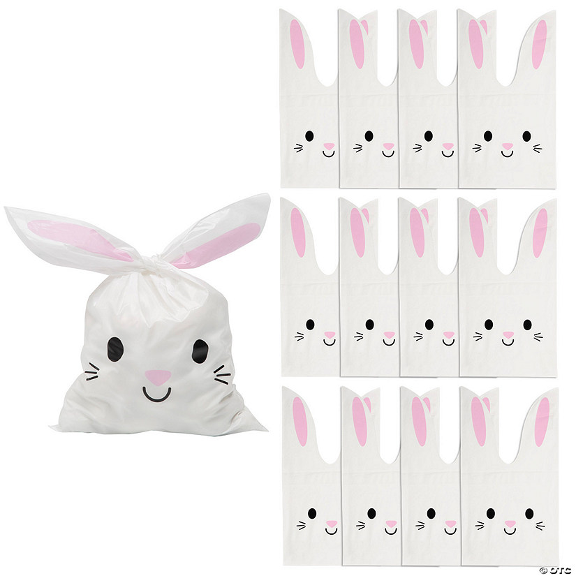 5" x 9 1/2" Easter Bunny Ear Cellophane Bags - 12 Pc. Image