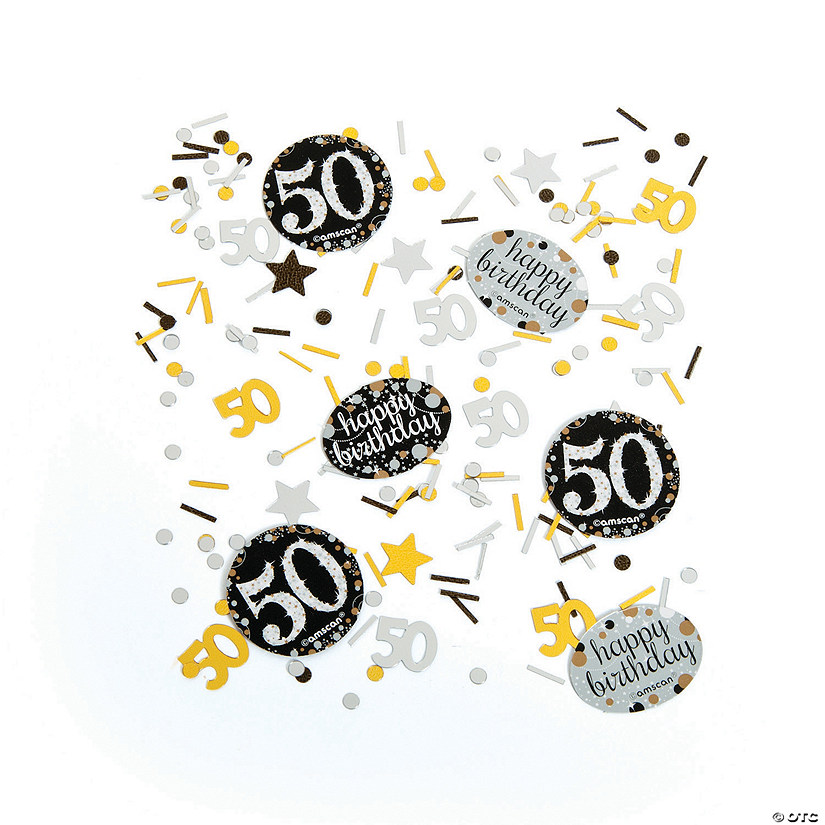50th Birthday Sparkling Celebration Confetti Image