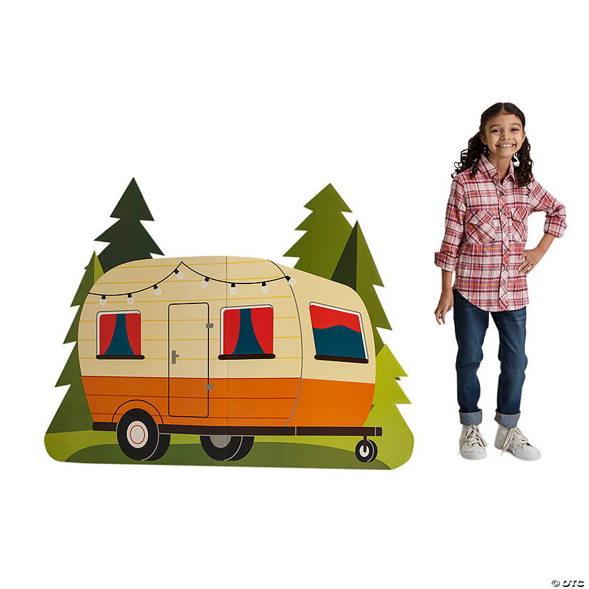 53 3/4" x 42" Camp Adventure Camper Cardboard Cutout Stand-Up Image