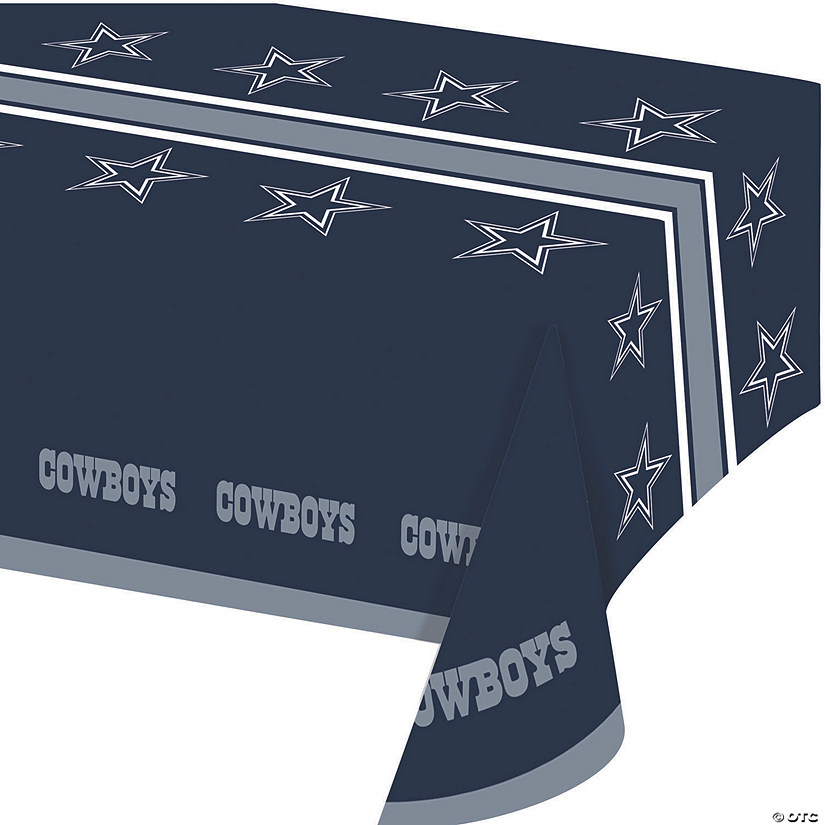 54&#8221; x 102&#8221; Nfl Dallas Cowboys Plastic Tablecloths 3 Count Image