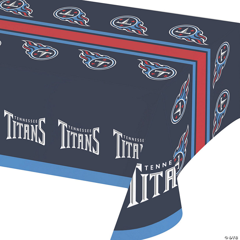 54&#8221; x 102&#8221; Nfl Tennessee Titans Plastic Tablecloths 3 Count Image