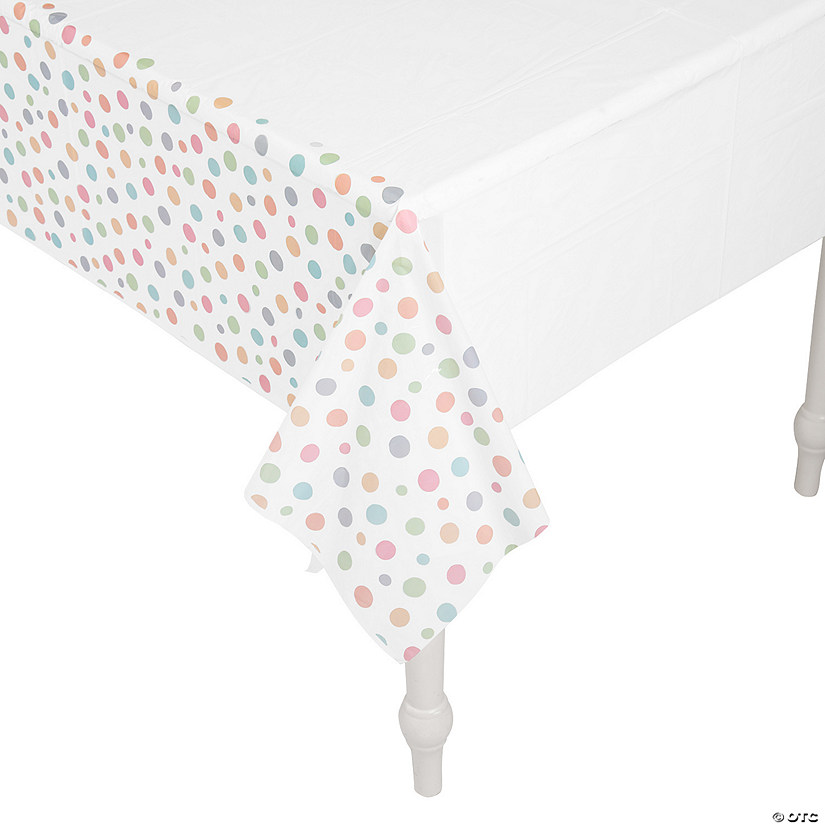 54" x 108" Baby Shower Plastic Tablecloth Image