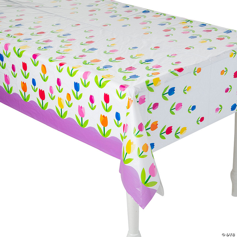 54" x 108" Bright Mother&#8217;s Day Plastic Tablecloth Image