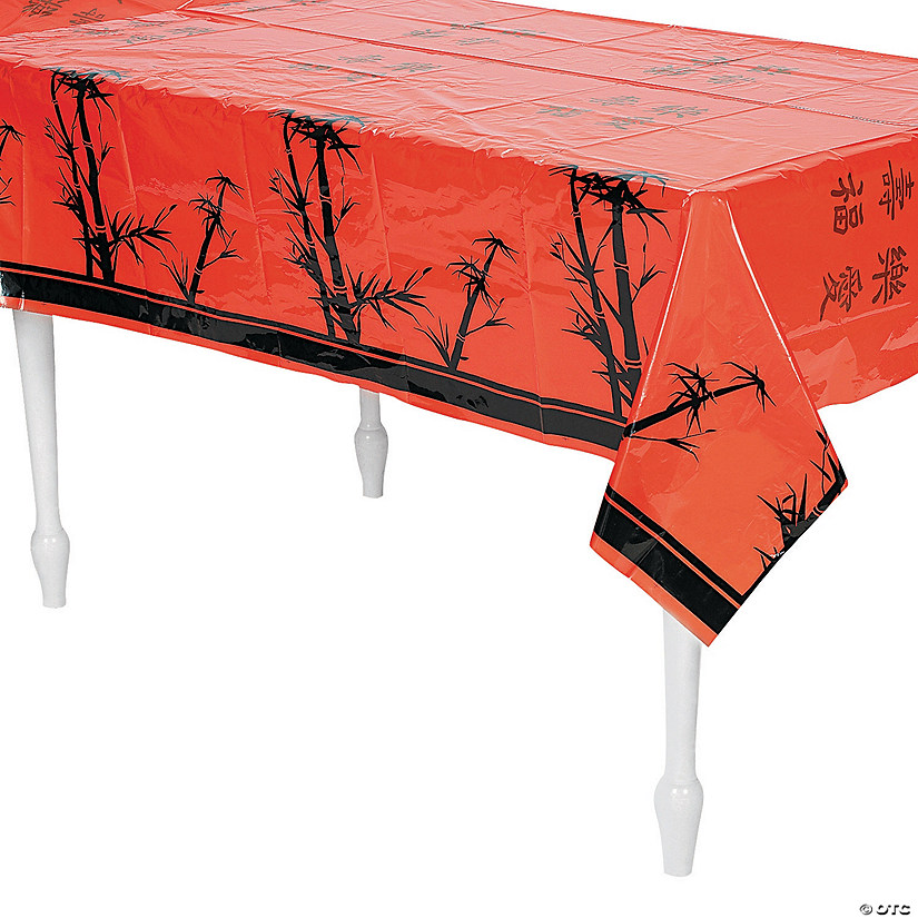 54" x 108" Chinese New Year Plastic Tablecloth Image