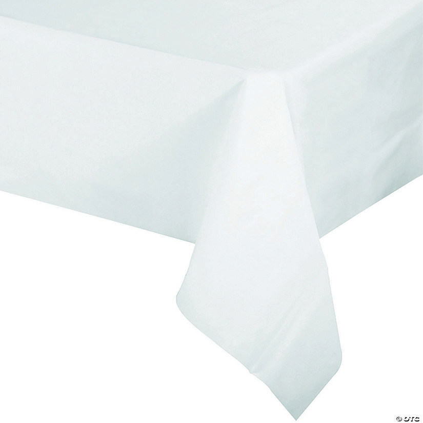 54" x 108" Clear Rectangular Disposable Plastic Tablecloths (22 Tablecloths) Image
