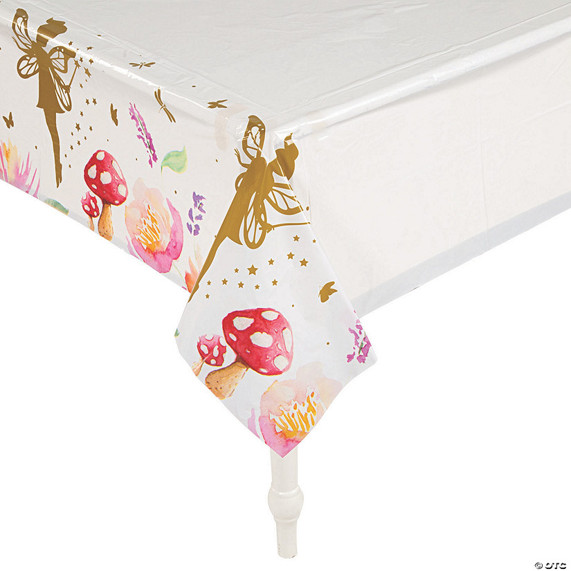 54" x 108" Fairy Plastic Tablecloth Image