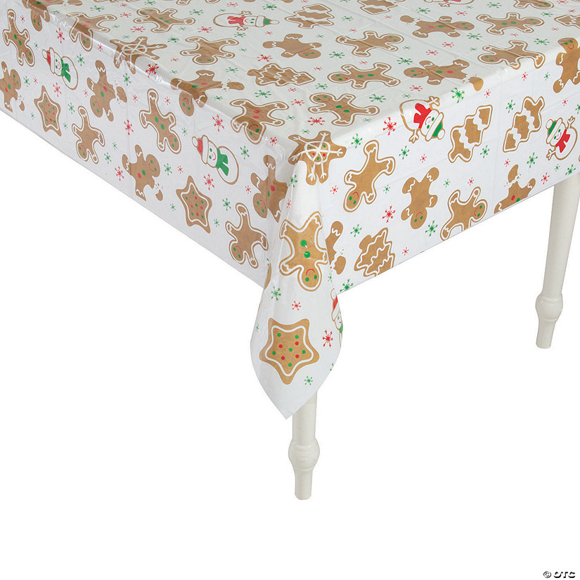 54" x 108" Gingerbread Party Tablecloth Image