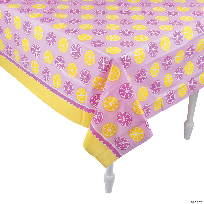 54" x 108" Lemonade Party Plastic Tablecloth Image
