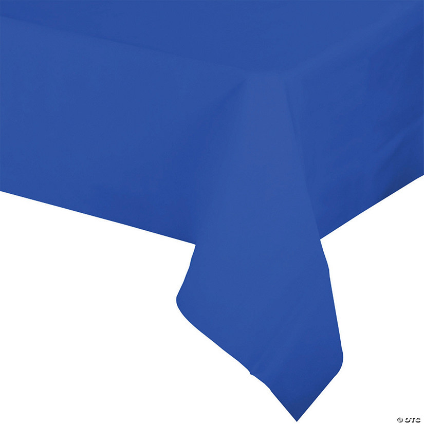 54" x 108" Navy Rectangular Disposable Plastic Tablecloths (22 Tablecloths) Image