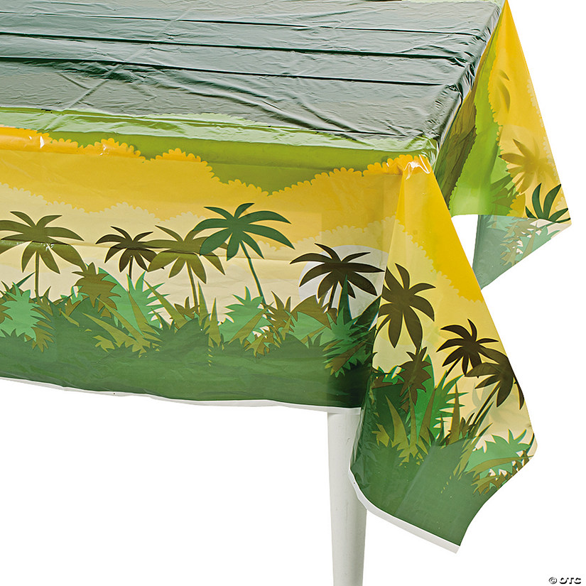 54" x 108" Safari Plastic Tablecloth Image