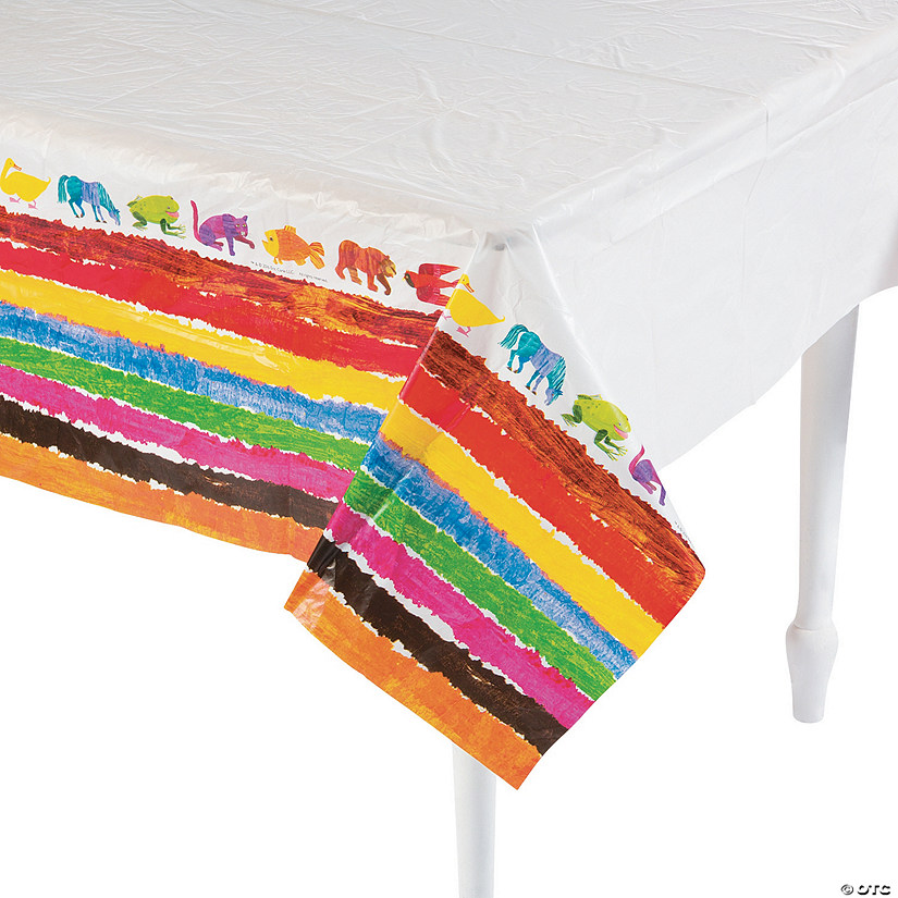 54" x 108" World of Eric Carle Brown Bear, Brown Bear, What Do You See? Plastic Tablecloth Image